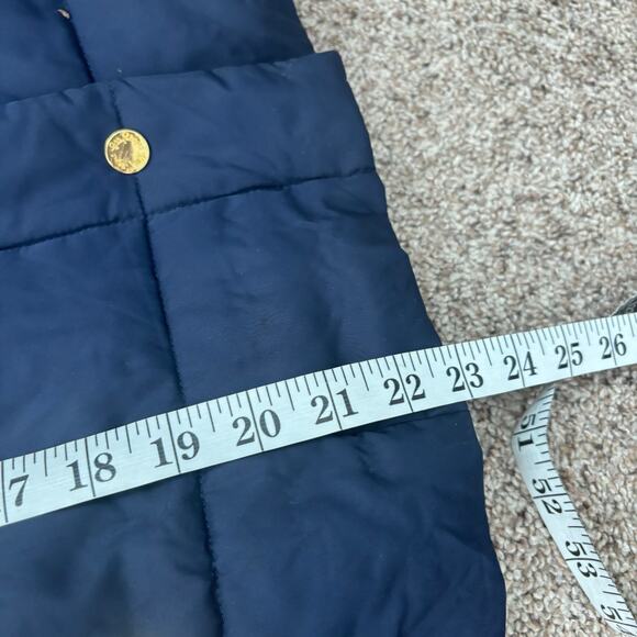 Lilly Pullitzer Women’s Kate Puffer Vest Sz XS Navy Button Down Preppy Coastal - Picture 8 of 12